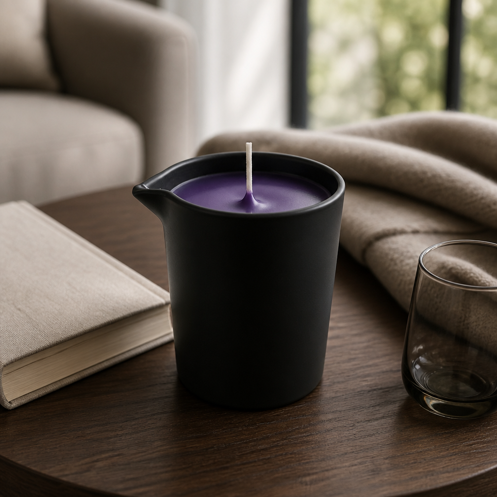 Large Violet Pour Candle