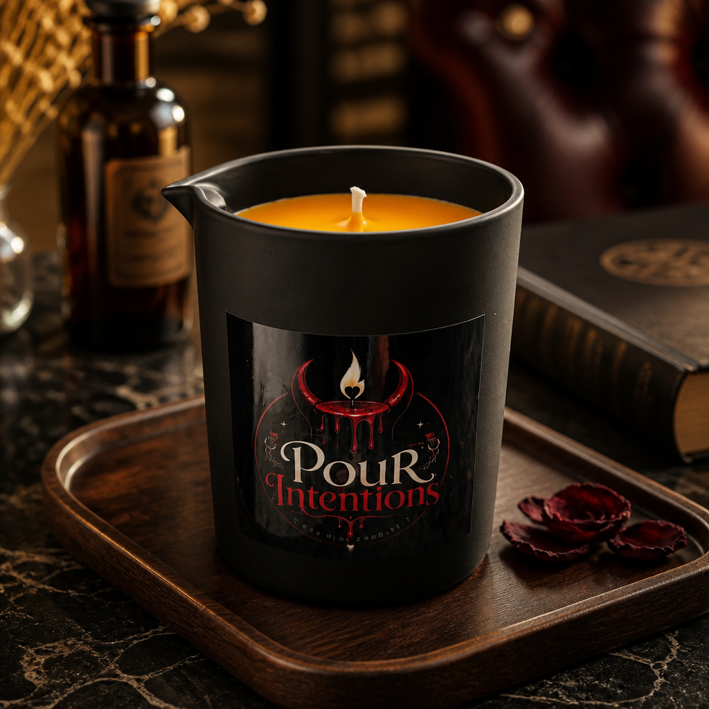 Large Yellow Pour Candle