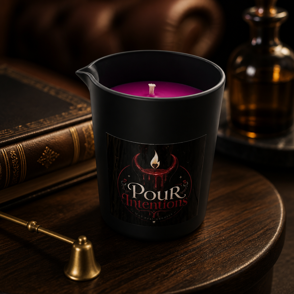 Large Fluorescent Purple Pour Candle