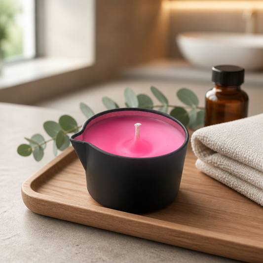Fluorescent Pink Small Pour Candle