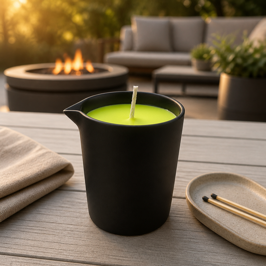 Large Fluorescent Yellow Pour Candle