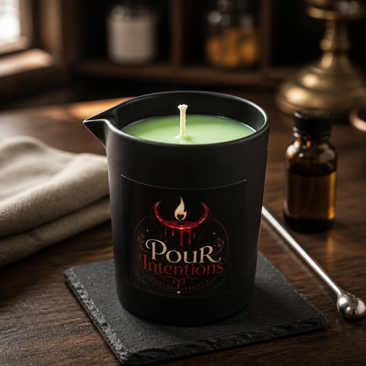 Large Fluorescent Green Pour Candle