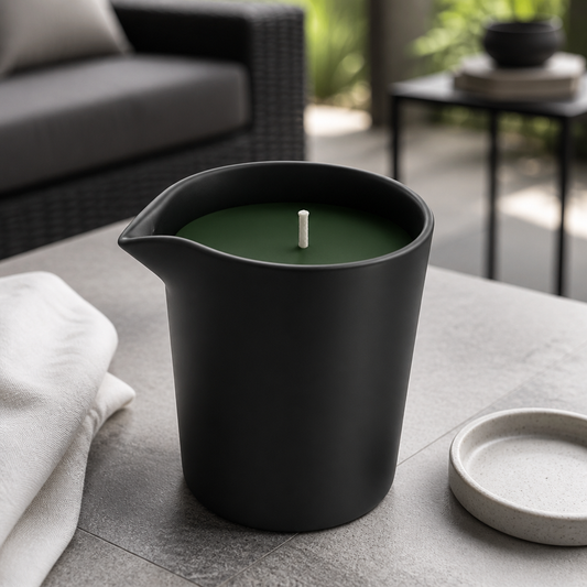 Large Green Pour Candle