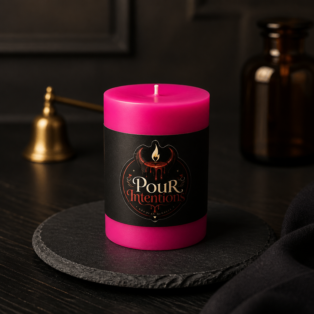 Small Fluorescent Violet Pillar Candle
