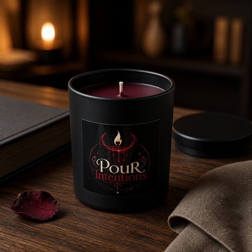 Large Burgundy Pour Candle