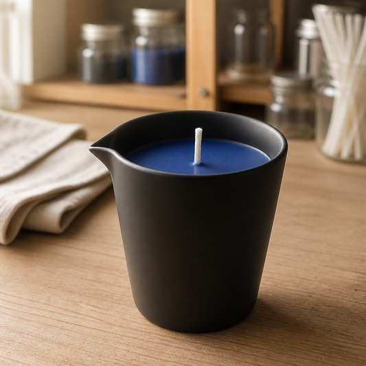 Large Royal Blue Pour Candle