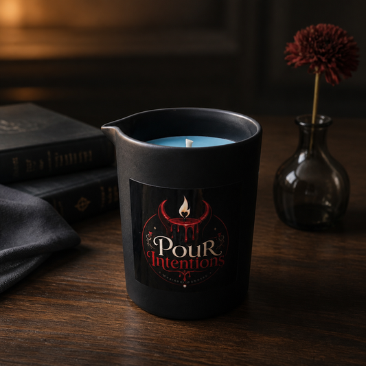 Large Fluorescent Blue Pour Candle