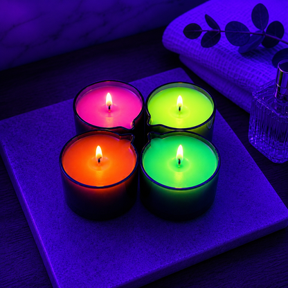 Large Fluorescent Yellow Pour Candle