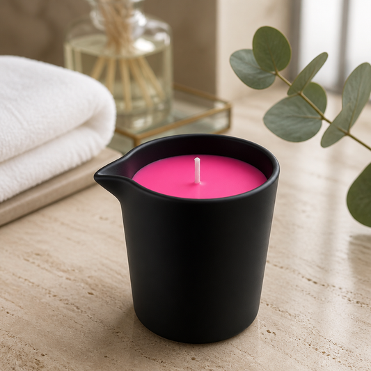 Large Fluorescent Pink Pour Candle