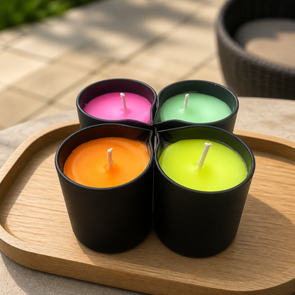 Large Fluorescent Pink Pour Candle